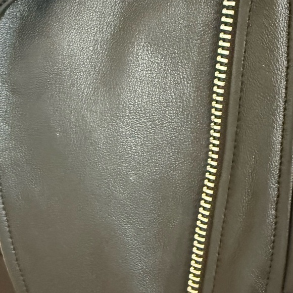 ACNE BLACK LEATHER JACKET size 42 - Picture 5 of 8